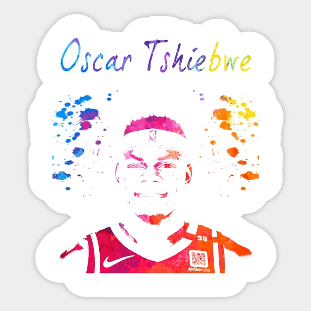 Oscar Tshiebwe Sticker by Moreno Art